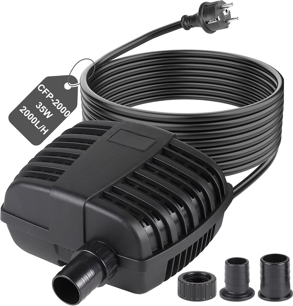 Pond filterpomp 2000L/H - 35W energiezuinig - super stil - ideaal voor vijver - ShopVlot