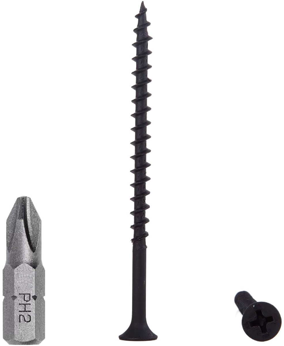 Houtschroeven 4,2 x 70 mm - Zwart fosfaat staal - Phillips kop - Geschikt voor gipsplaten bevestigen - ShopVlot