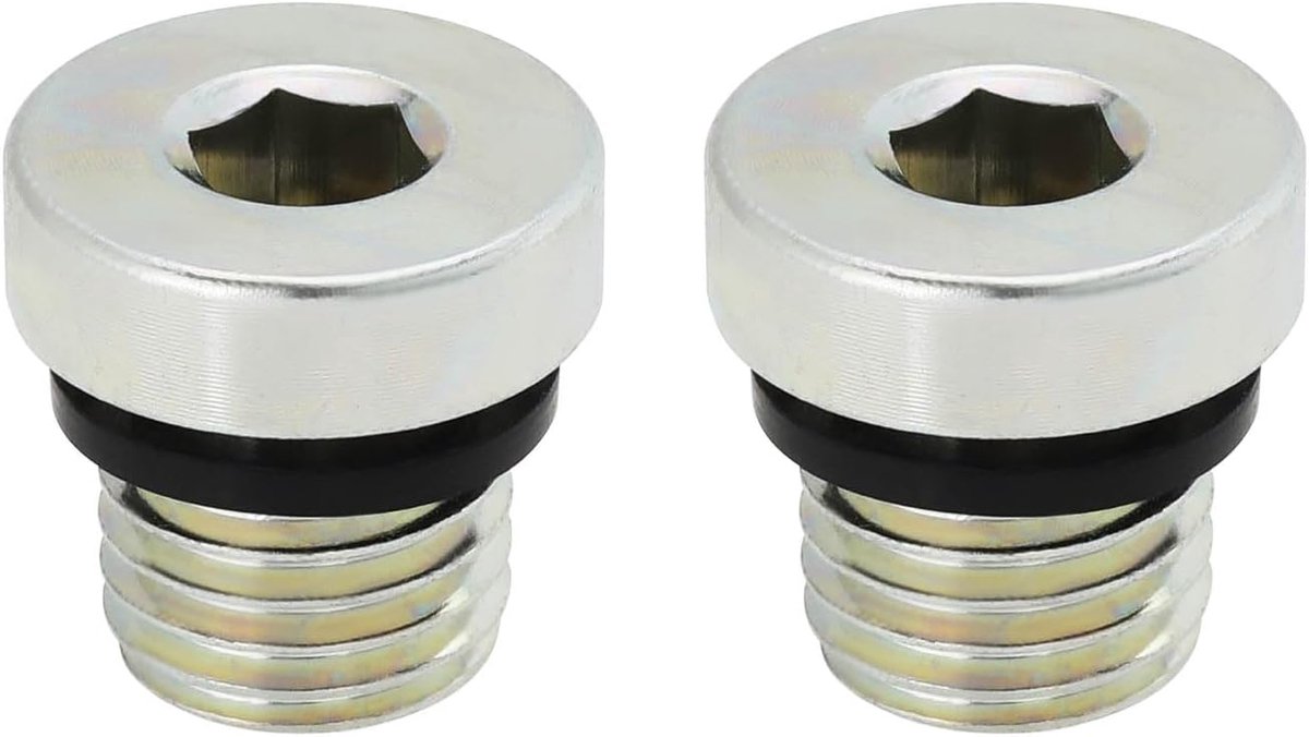 Sealing plug M12x1.5mm - carbon staal - rubberen ring - voorkomt lekkage - ShopVlot