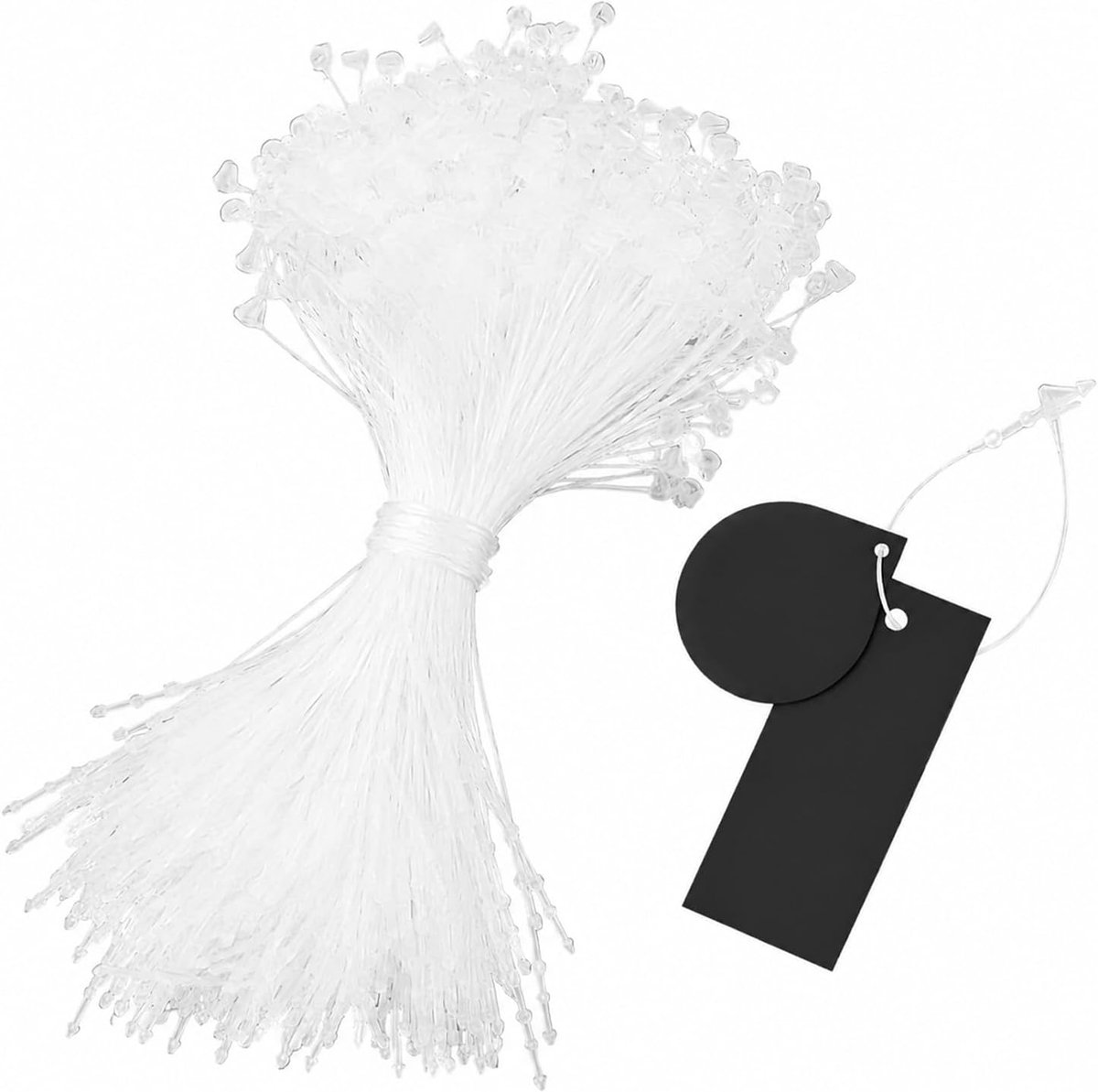 Plastic Labels 2000 Stuks - 8.5cm Met Drukknoop - Veiligheidsdraden Voor Kleding, Schoenen, Tassen - ShopVlot