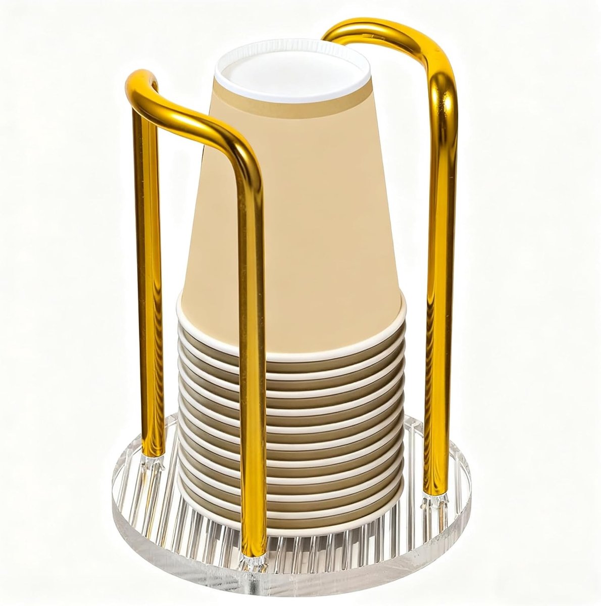 Koffiebeker Dispenser - Transparant - Geschikt voor Papieren Bekers - Duurzaam en Stijlvol Ontwerp - Voor Huizen en Koffiestations