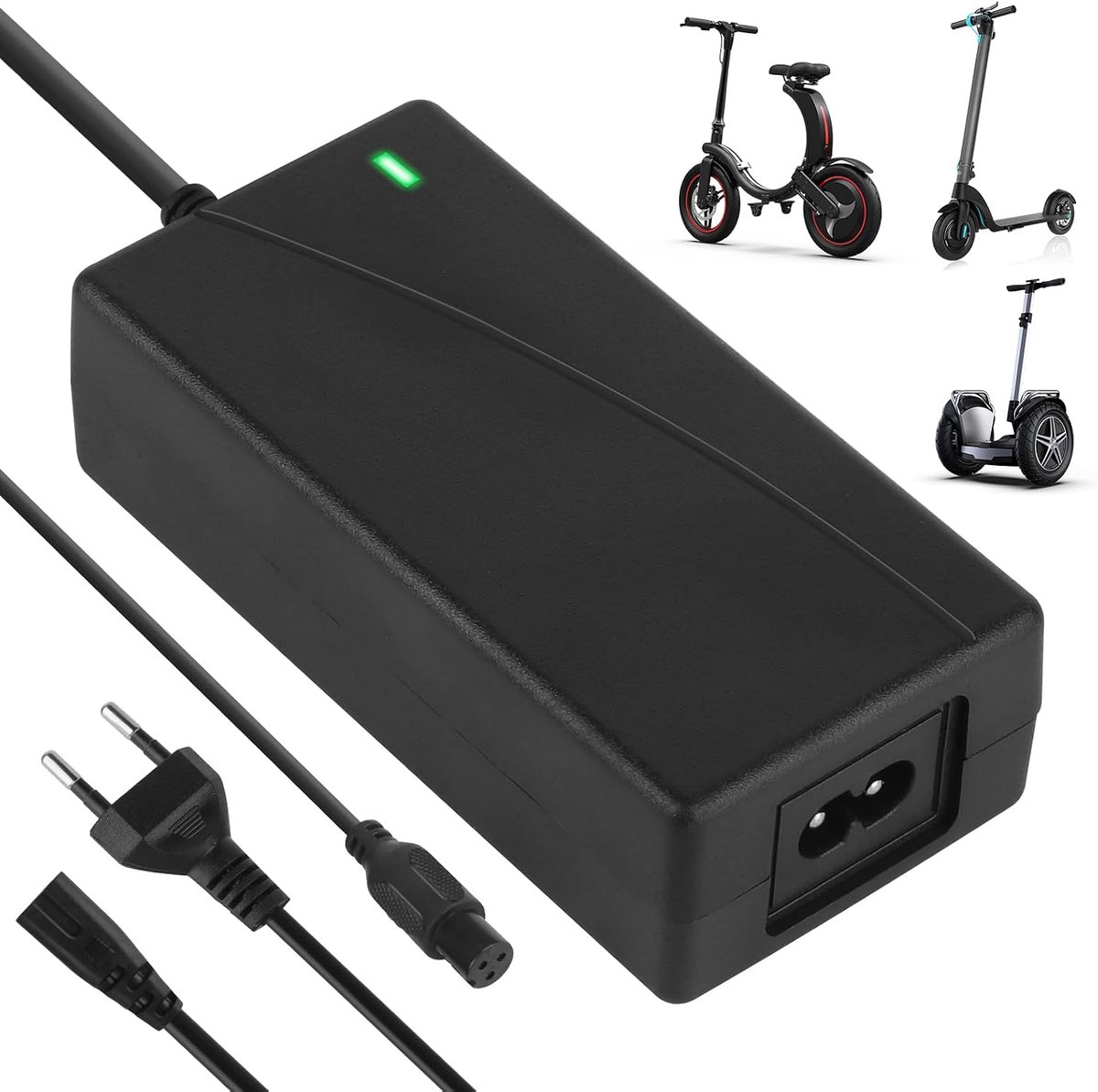 E-scooter oplaadkabel 42V 2A - 3-pins stekker - veilig en betrouwbaar - ideaal voor elektrische scooter - ShopVlot
