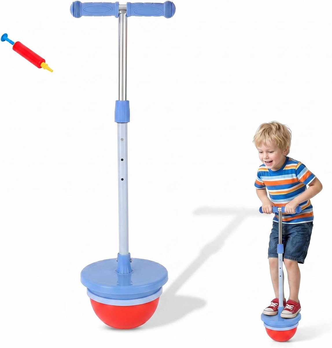 Springbal voor kinderen - in hoogte verstelbaar - 2-in-1 ontwerp - balans- en coördinatietraining - ShopVlot