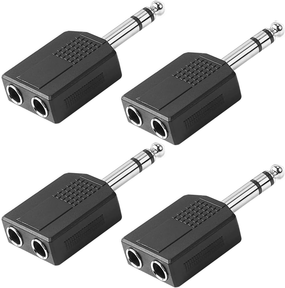 Stereo splitter adapter 6.35mm - 1/4" male naar 2x 1/4" female - audio Y-kabel - verbind eenvoudig apparaten - ShopVlot