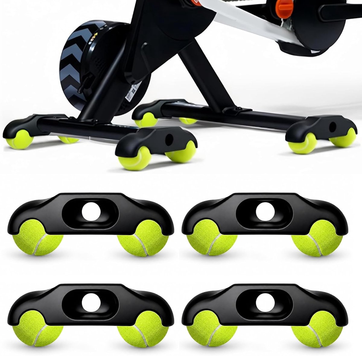 Rocker Plate Voeten met 8 Tennisballen - Draagbare Wipplaten-Fietstrainer - Voor Indoor Fietsen - ShopVlot