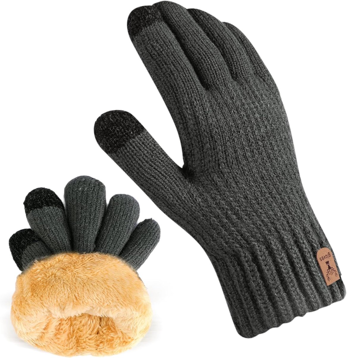 Winterhandschoenen voor mannen en vrouwen - warm gebreid - touchscreen vriendelijk - ideaal voor buitenactiviteiten - ShopVlot