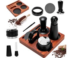 Professionele Espresso Tamper Set voor Perfecte Koffie - Inclusief Tamper, Mat en Borstel