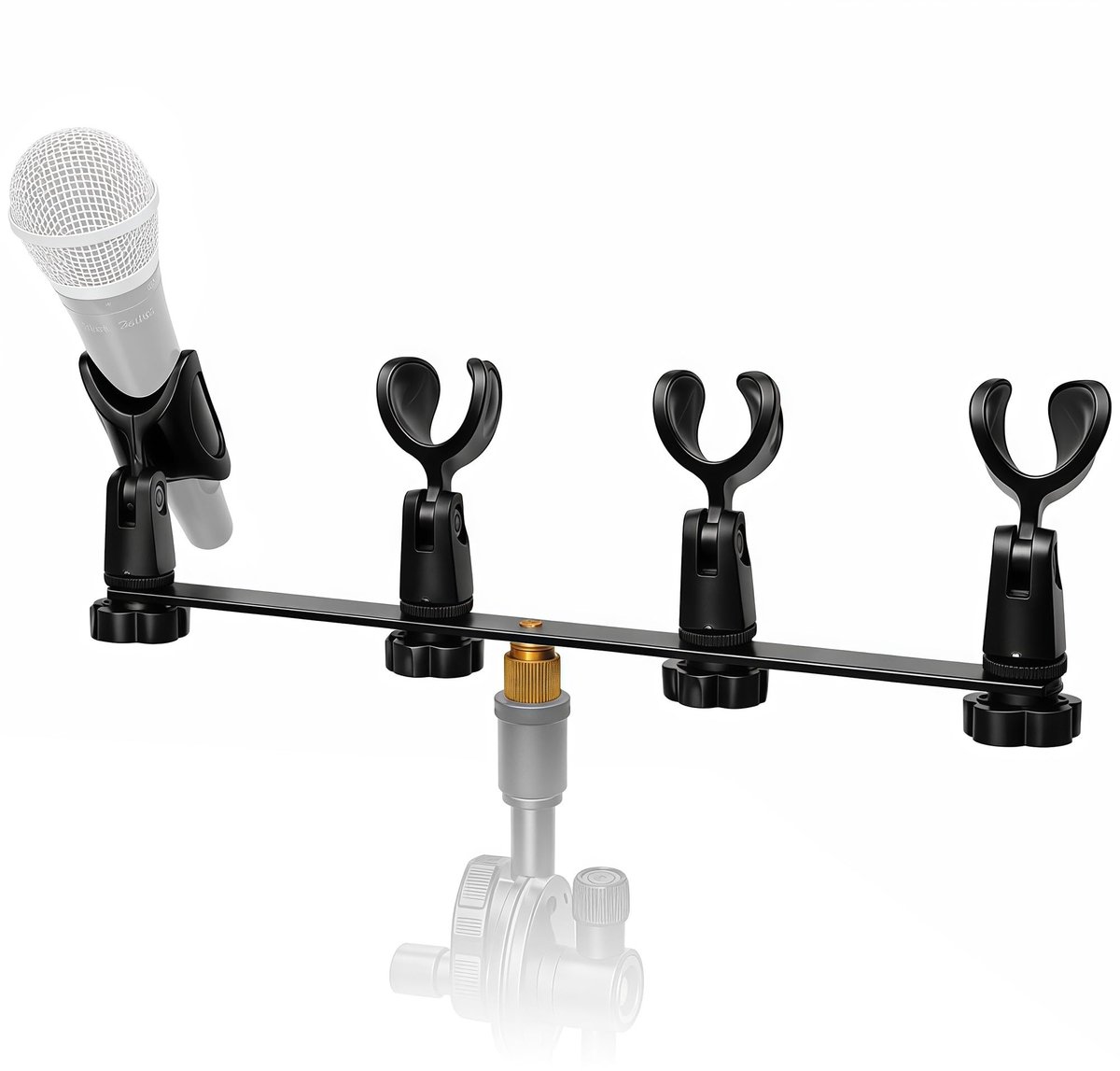 Solidchoice - Microfoonhouder voor 4 Microfoons met Standaard Draad