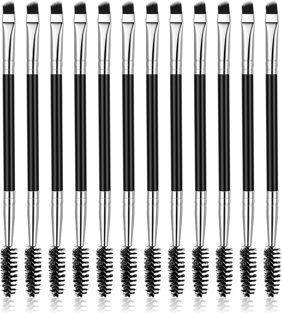 Solidchoice - Set van 12 Herbruikbare Mascara Borstels voor Nauwkeurige Make-up Toepassing