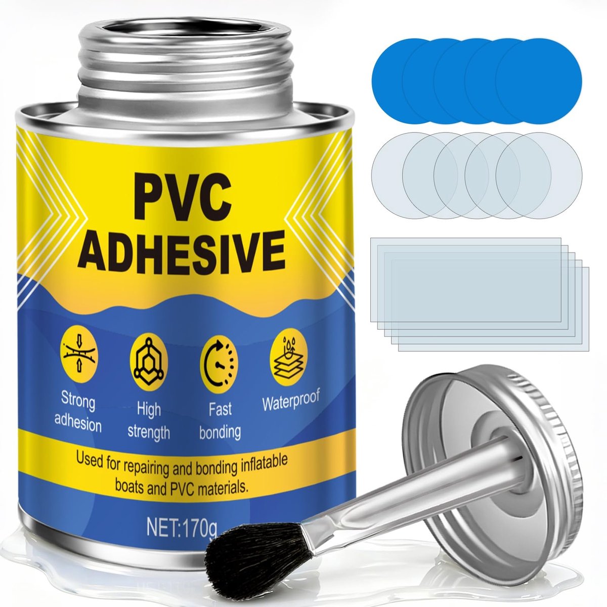 Solidchoice - PVC Lijmset voor Zwembad Reparaties 170g