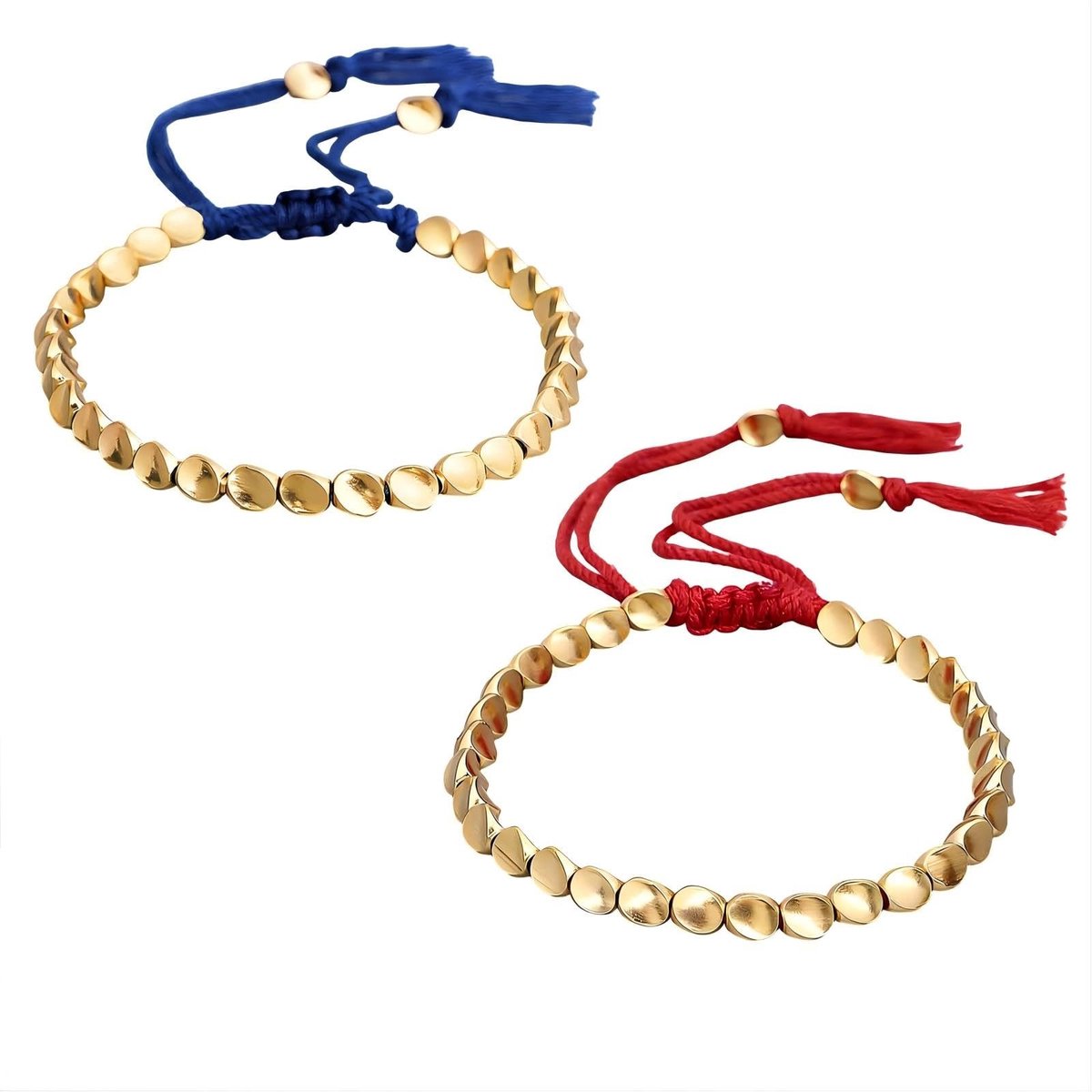 Solidchoice - Set van 2 Verstelbare Tibetaanse Koperen Armbanden