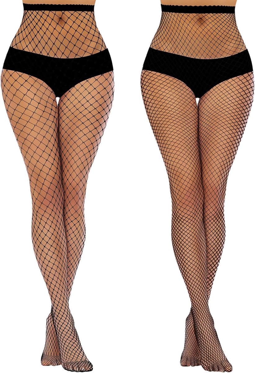 Visnetkousen dames - hoge taille - zwart - sexy uitstraling - ShopVlot