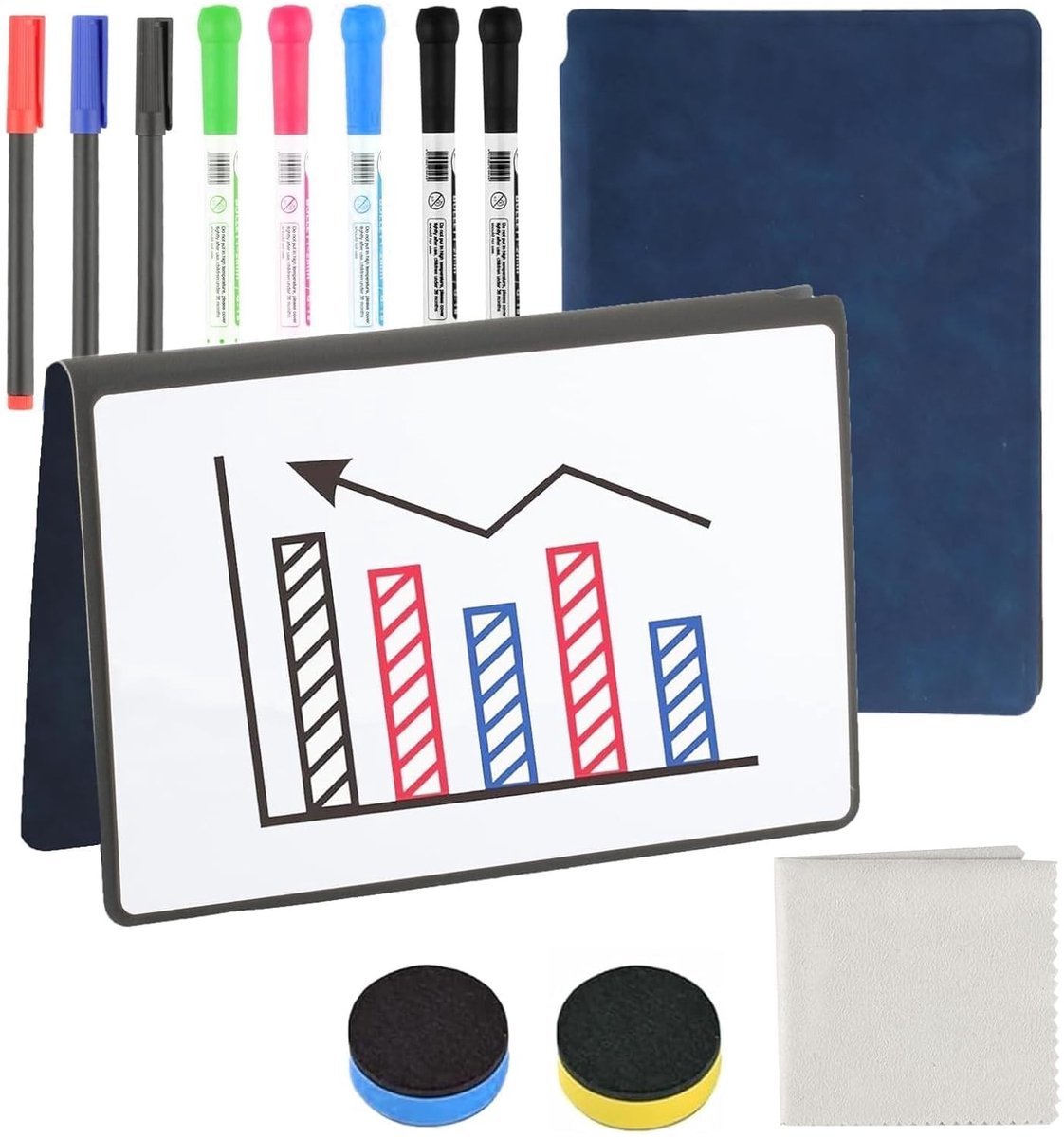 Solidchoice - A5 Mini Whiteboard met Pen en Gum, Wasbaar