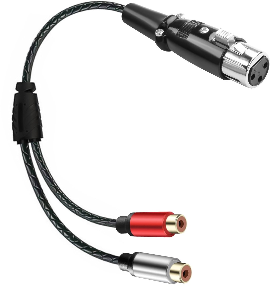 Solidchoice - XLR naar 2 RCA Audio Kabel voor Microfoons en Mengpanelen