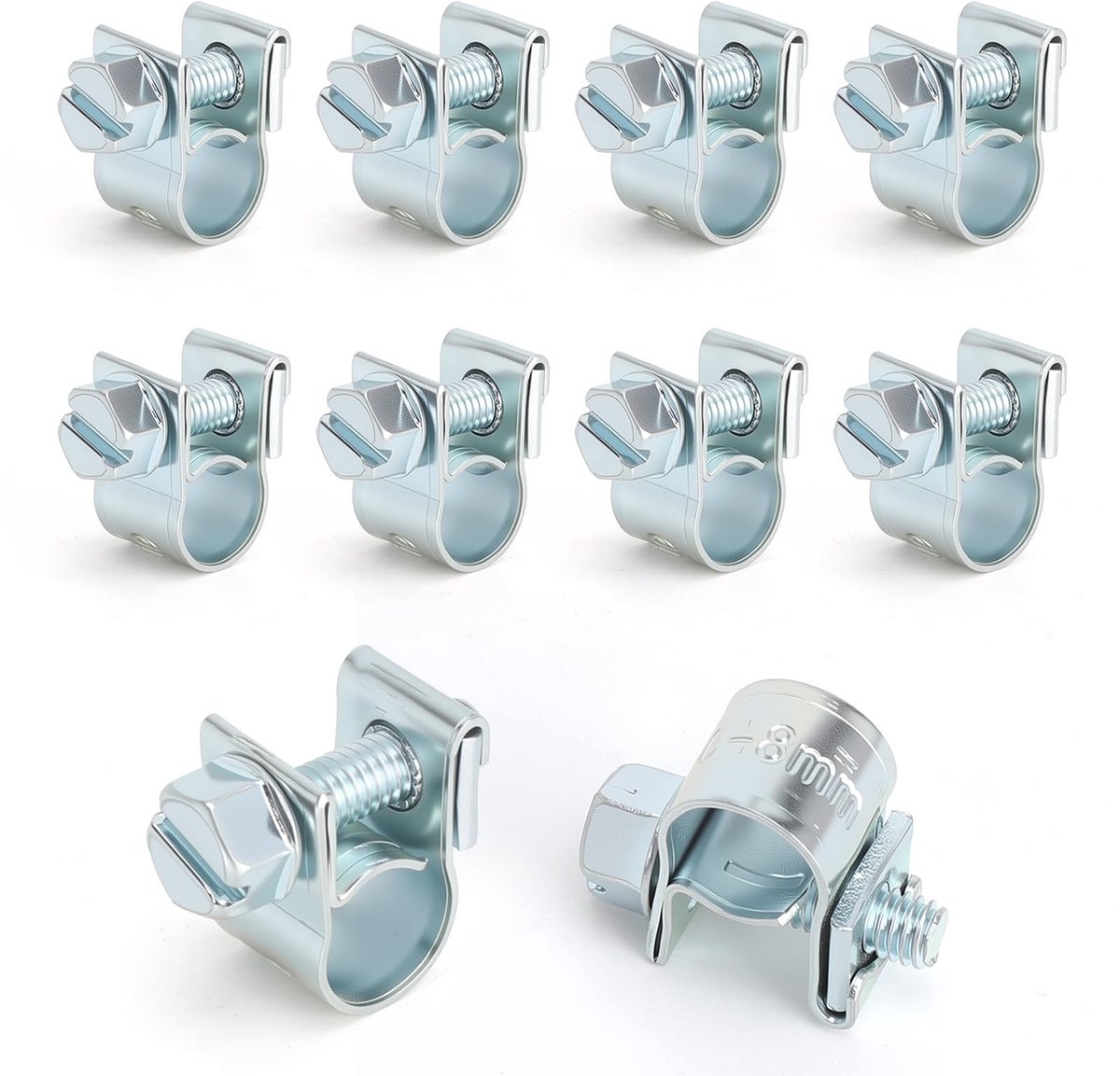 Solidchoice - Set van 10 Mini Slangklemmen 6-8 mm Verstelbaar