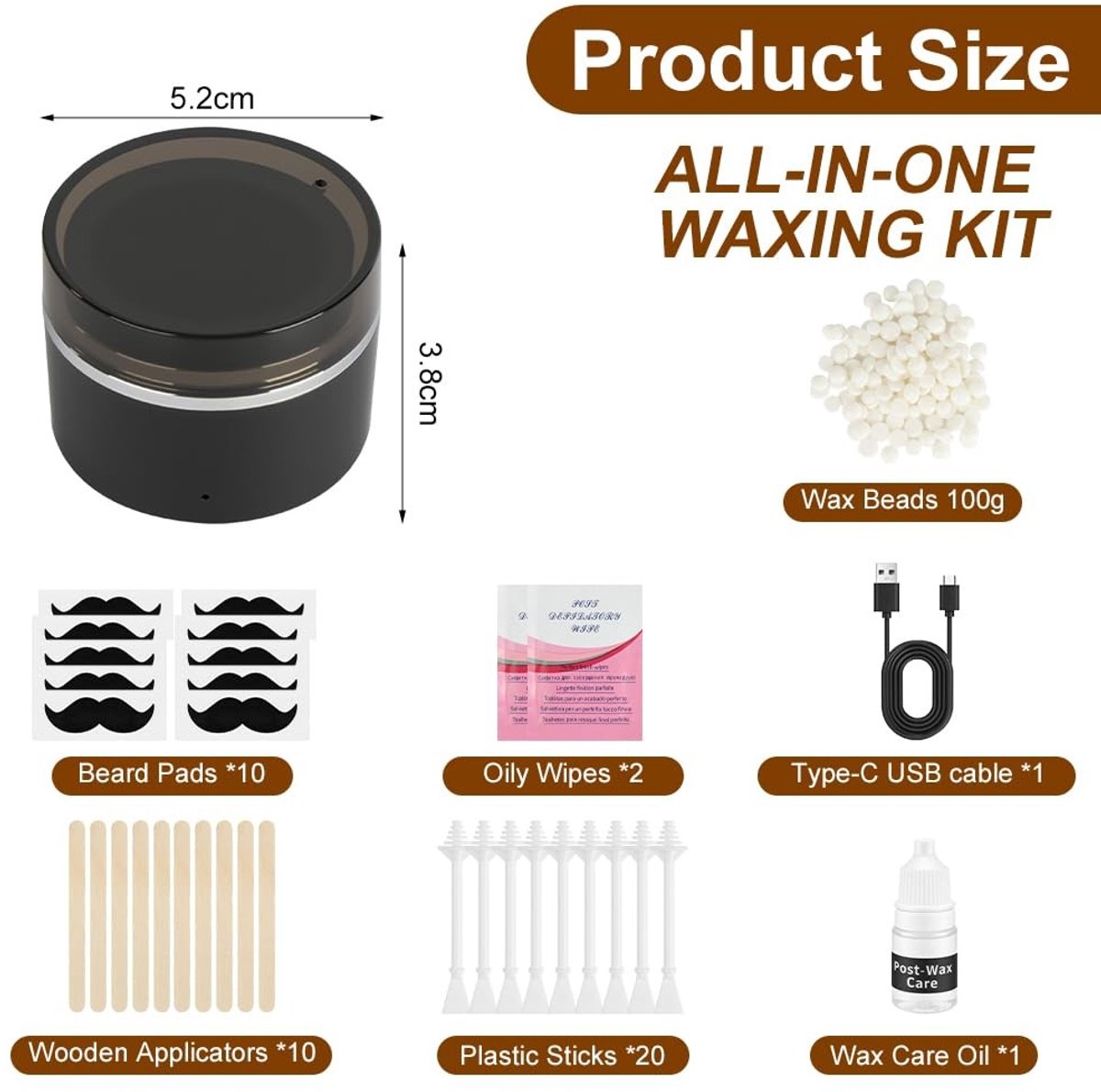 Solidchoice - Neushaar Wax Kit met Mini Waxing en USB Verwarming