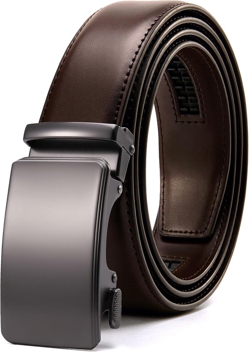 Leren riem voor heren 35mm - automatische ratchet - maat op maat - perfect voor zakelijke outfits - ShopVlot