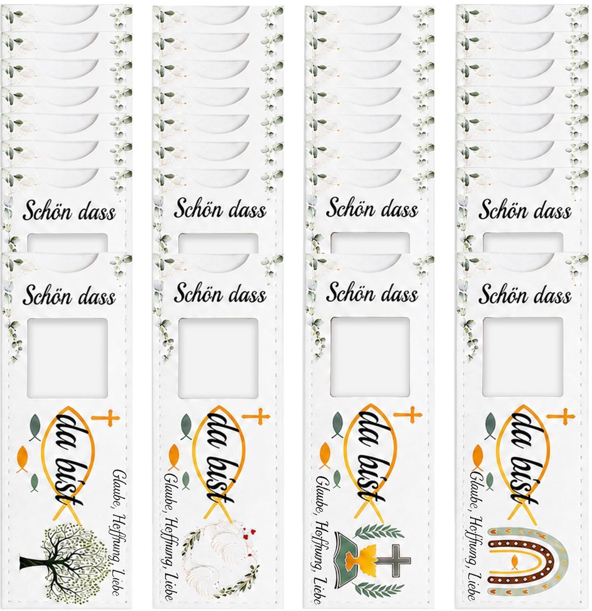 Solidchoice - Set van 24 Gastgeschenken met Spreuk voor Communie en Doop