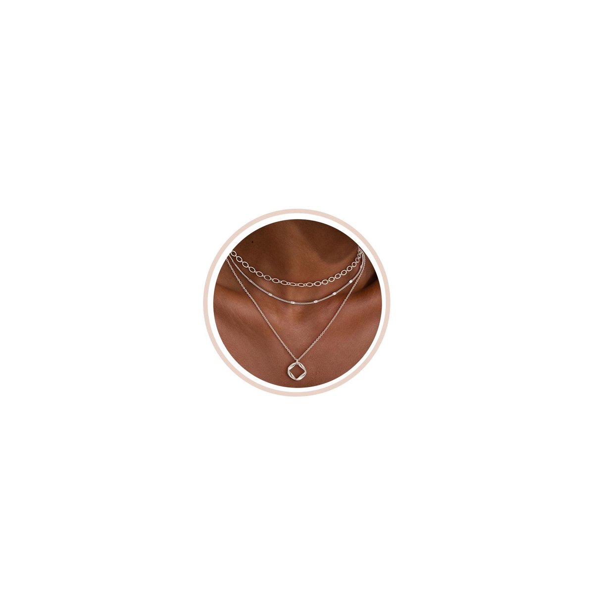 Solidchoice - Elegante Zilveren Hangerset voor Dames