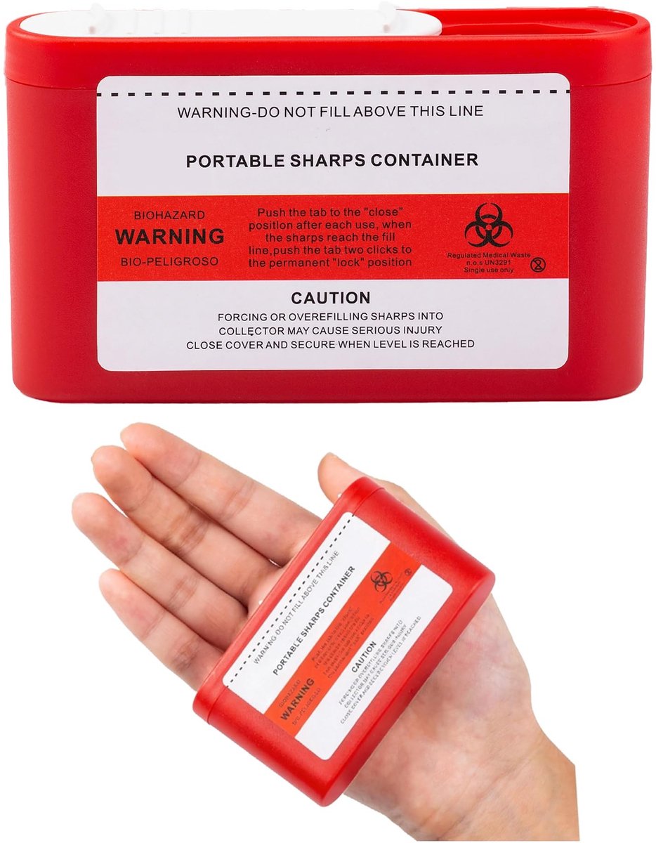 Solidchoice - Draagbare Afvalcontainer voor Injectienaalden, 100 ml