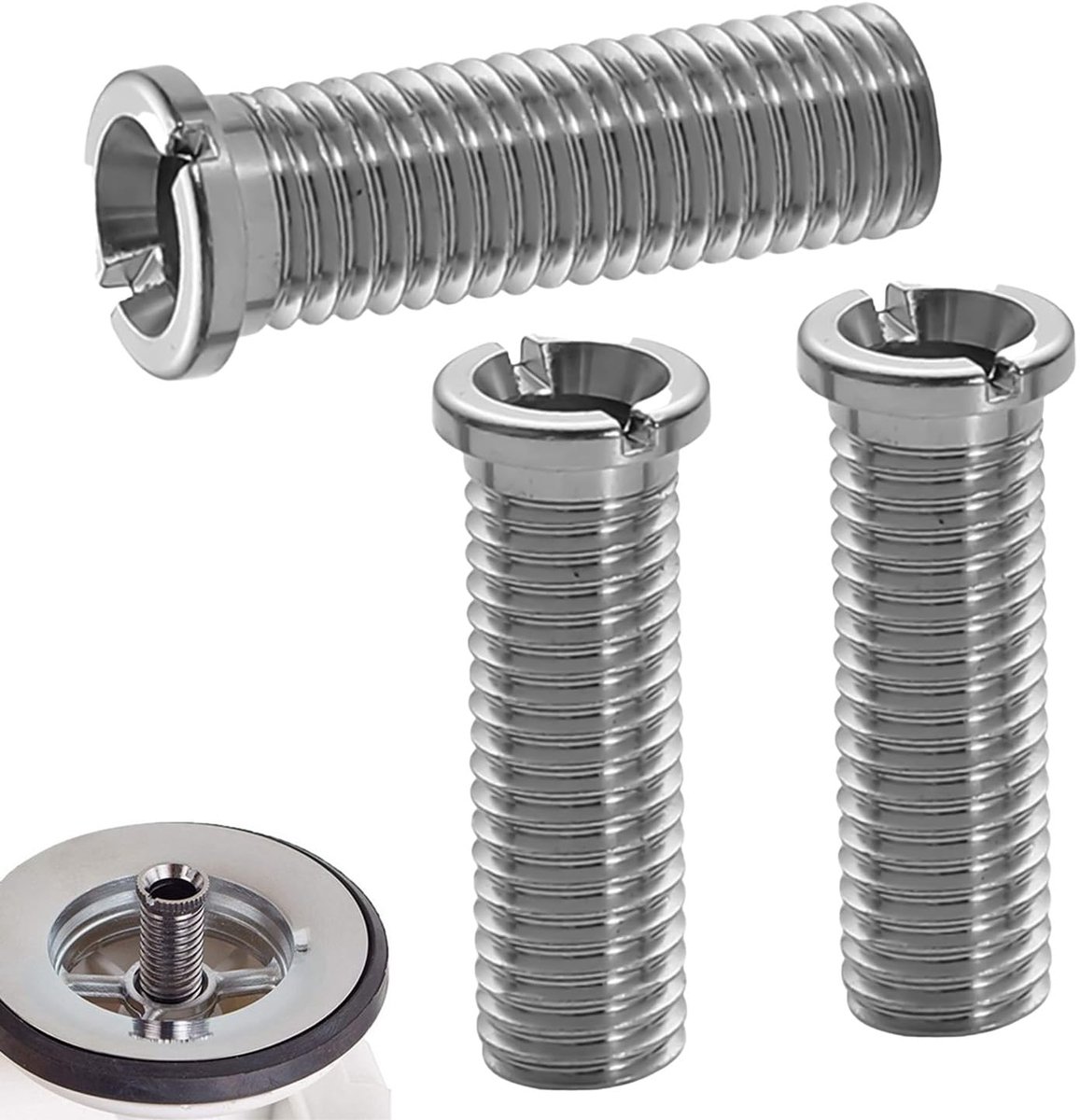 Holle spoelschroeven 35mm - RVS M12 x 35mm - Geschikt voor zeefmandklep - Eenvoudige installatie - ShopVlot