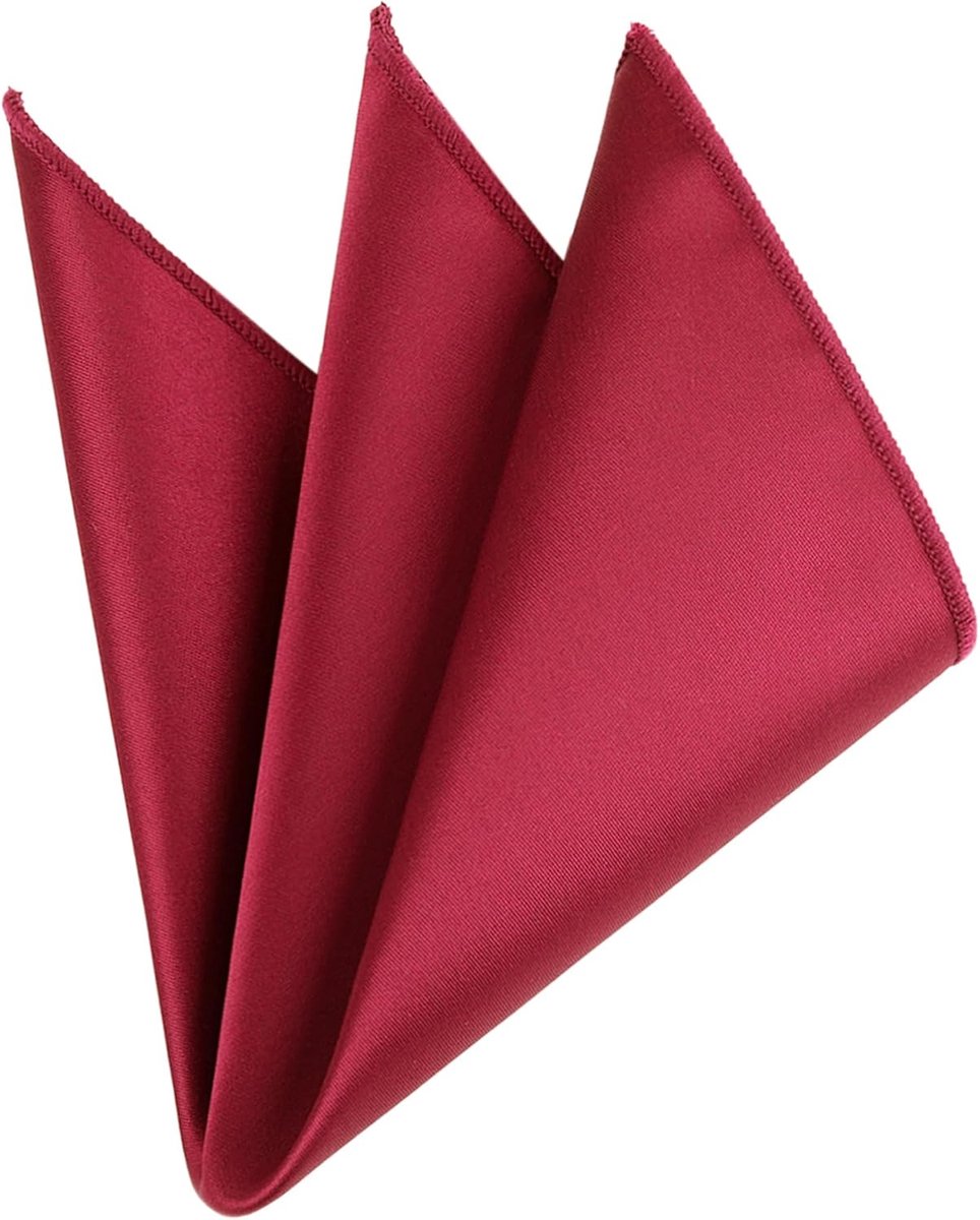 Herenzakdoek 9 x 9 Inch - Bordeaux - Zacht en Glanzend - Perfect voor Bruiloften - ShopVlot
