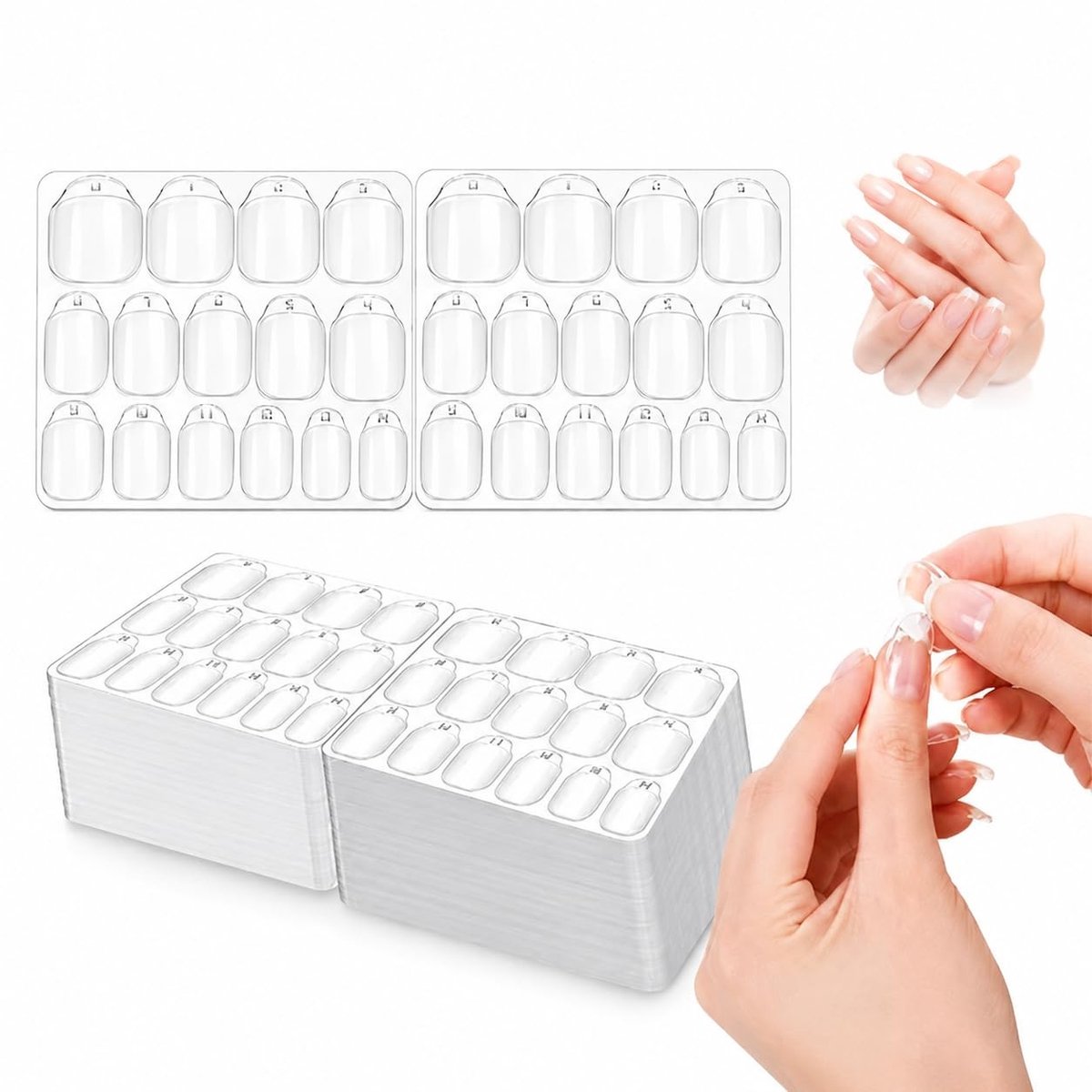 Solidchoice - 600 Stuks Dubbelzijdige Nagel Adhesief Pads voor Kunstnagels