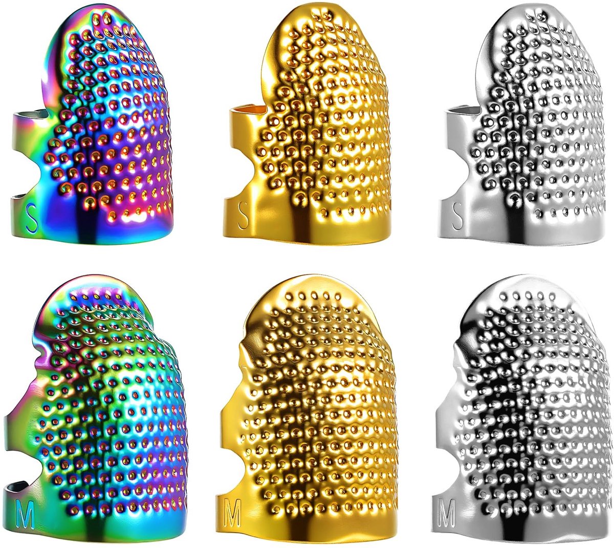 Solidchoice - Set van 6 Metalen Vingerbeschermers voor Quilten