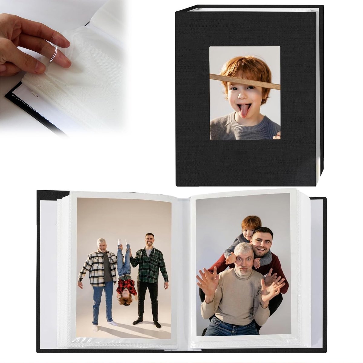 Solidchoice - DIY Fotoalbum met Lege Zwarte Pagina's voor 100 Foto's