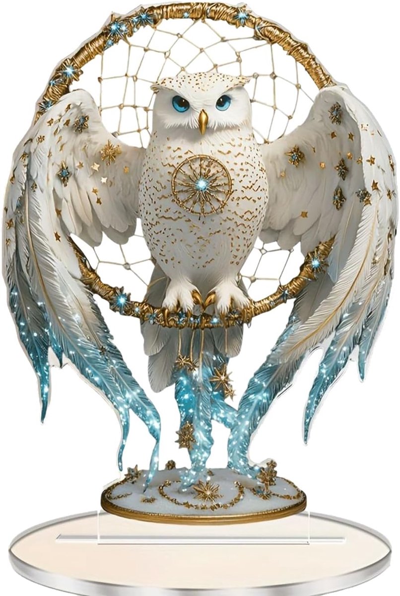 2D uildecoratie - acryl uilfiguren - schattig design - perfect cadeau voor uilenliefhebbers - ShopVlot