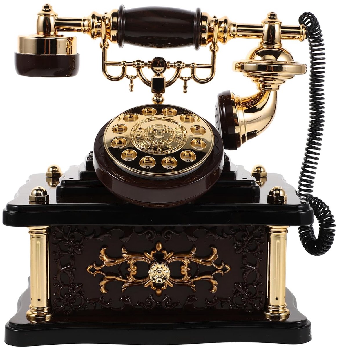 Solidchoice - Vintage Telefoon Muziekdoos met Keuzeschijf
