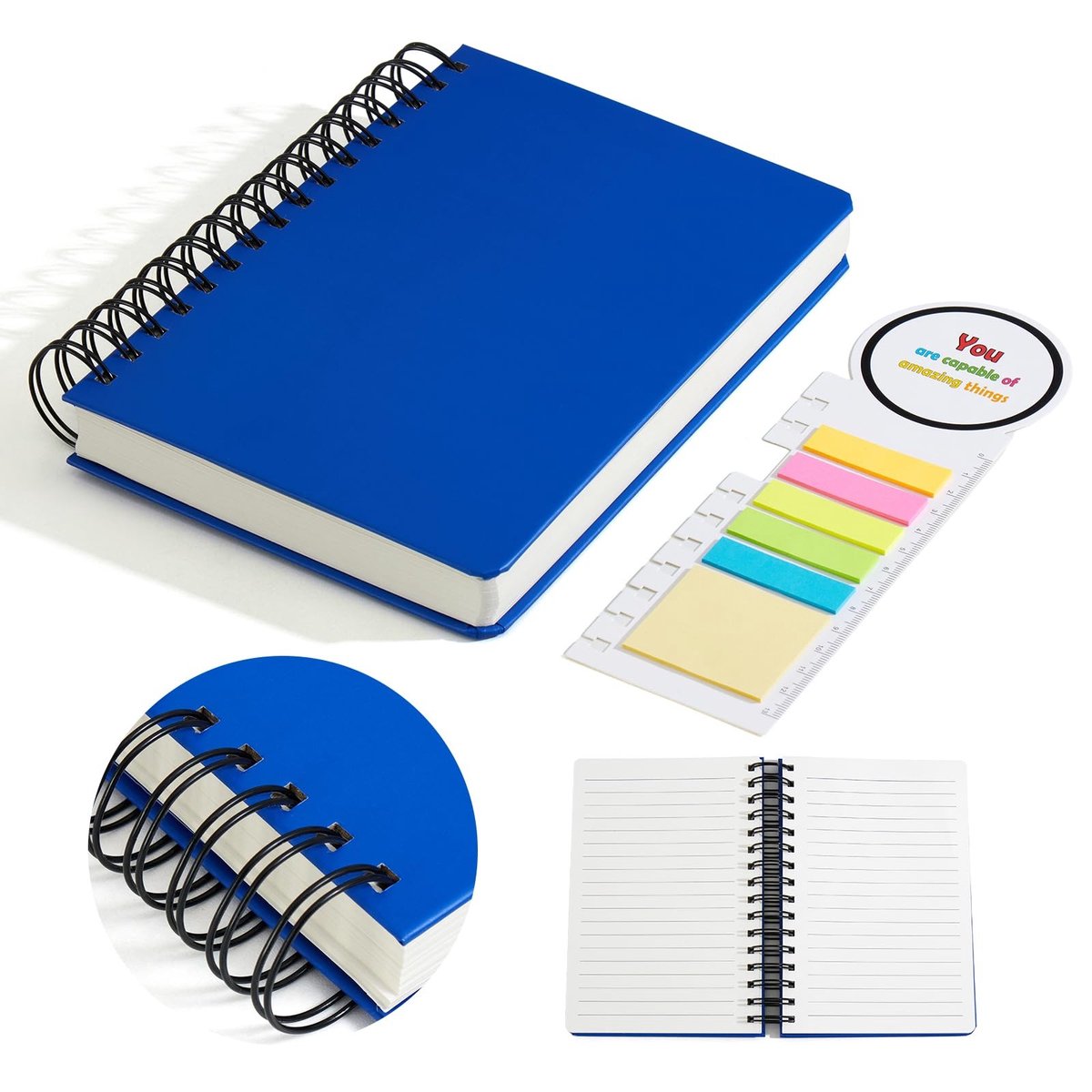 Solidchoice - A5 Notitieboek met 320 Pagina's en Draadgebonden Spiraal