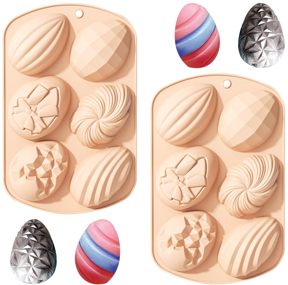 Solidchoice - 2 Stuks Pasen Eieren Bakvorm voor Chocolade en Snoep