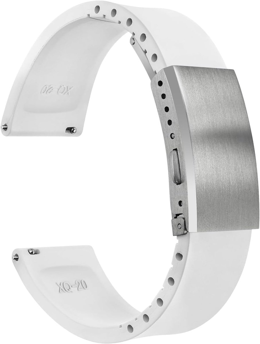 Horlogeband FKM Rubber 18-22mm - Snelle vervangband - Zacht en comfortabel - Perfect voor dagelijks gebruik - ShopVlot
