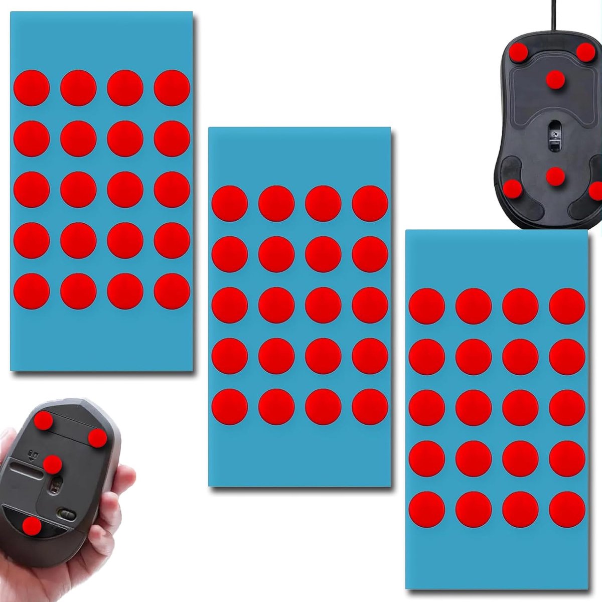 Muisvoetjes UHMW-PE - Ultra-snel - Rood - Voor een soepele speelervaring - ShopVlot