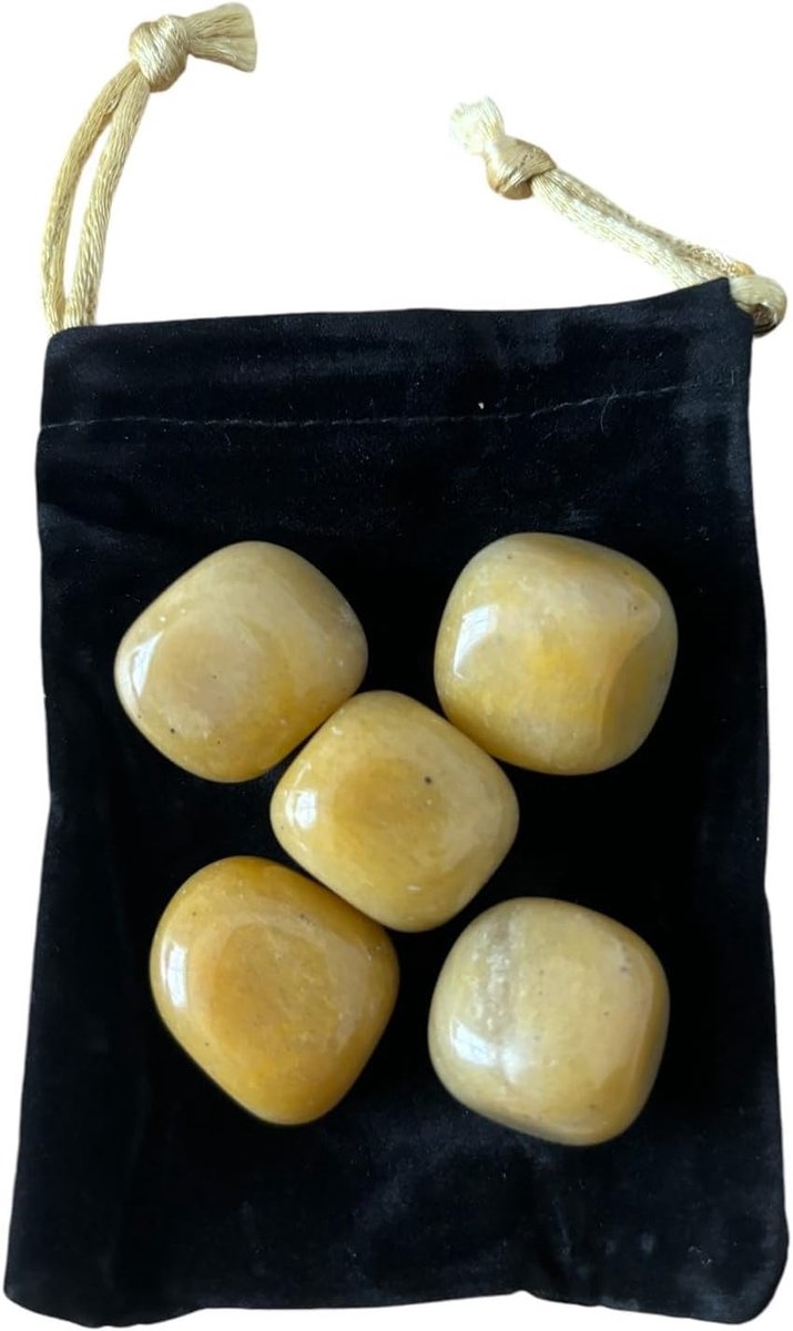 Tiger eye stenen 5 stuks - gepolijst natuursteen - energie harmonisatie - stressvermindering - ShopVlot