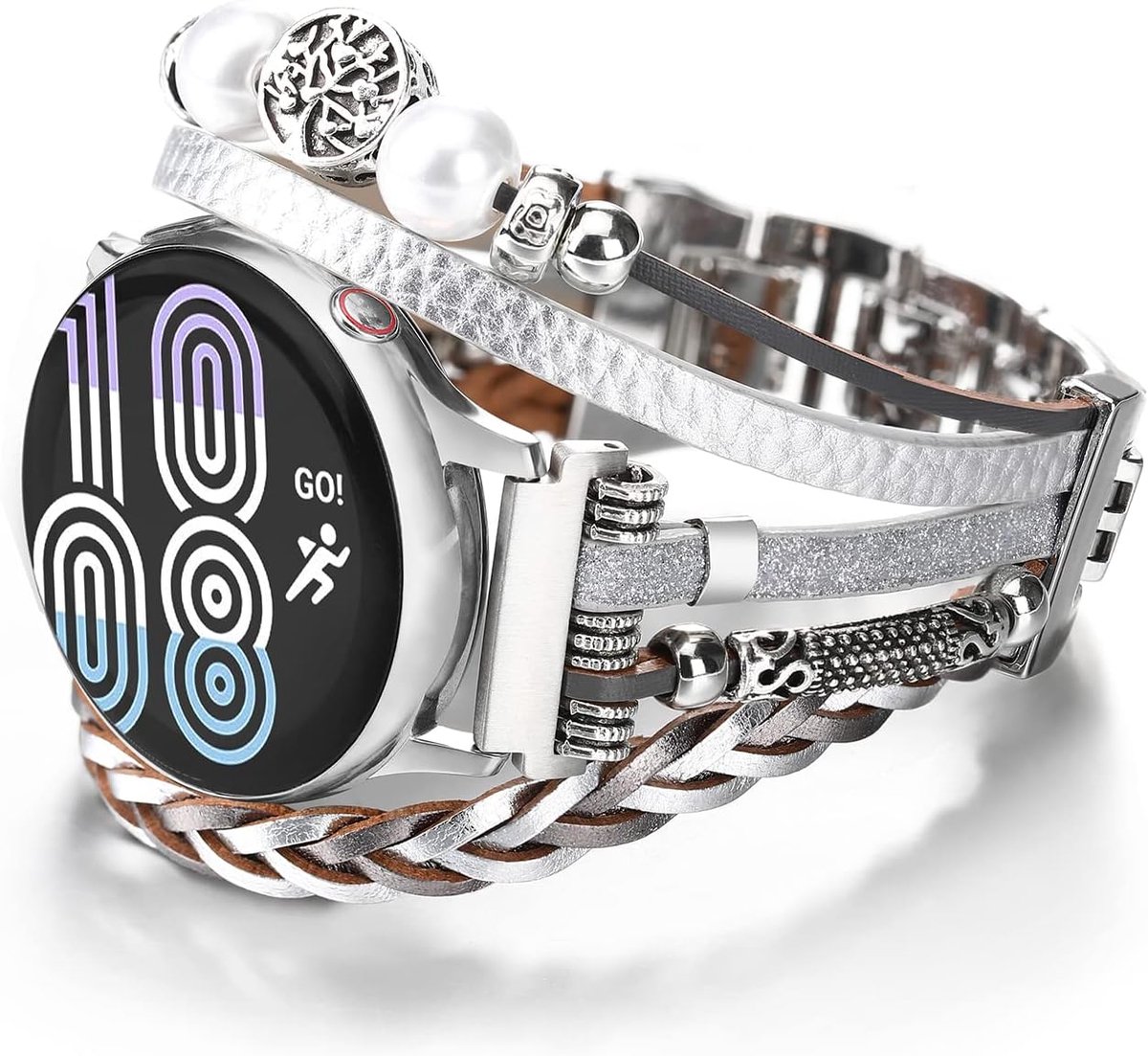 Horlogeband 20mm - Leer - Boho stijl - Perfect voor Samsung Galaxy Watch - ShopVlot