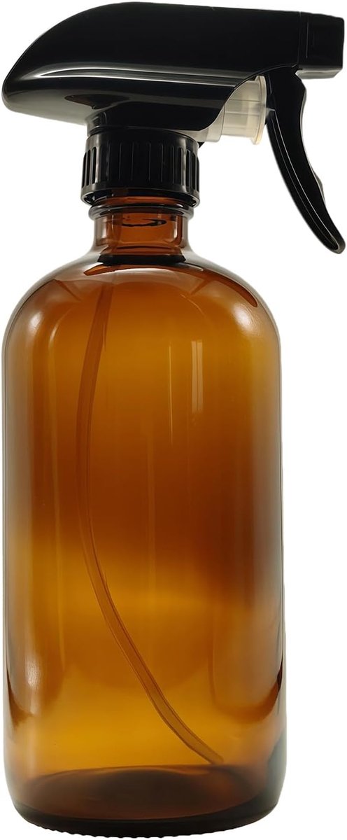 Sprayfles 250ml - Glazen body - Zwart spuitmechanisme - Ideaal voor cosmetica en aromatherapie - ShopVlot