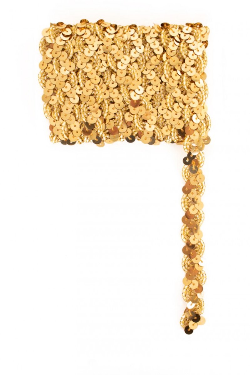 Paillettenlint Goud - 3 Meter - Golvend - Glitterlint - Verkleedkleding, Carnaval & Feest