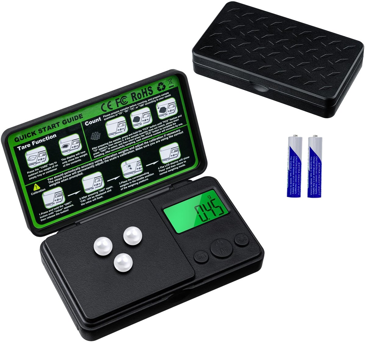 Solidchoice - Digitale Pocketweegschaal 500g met LCD Display