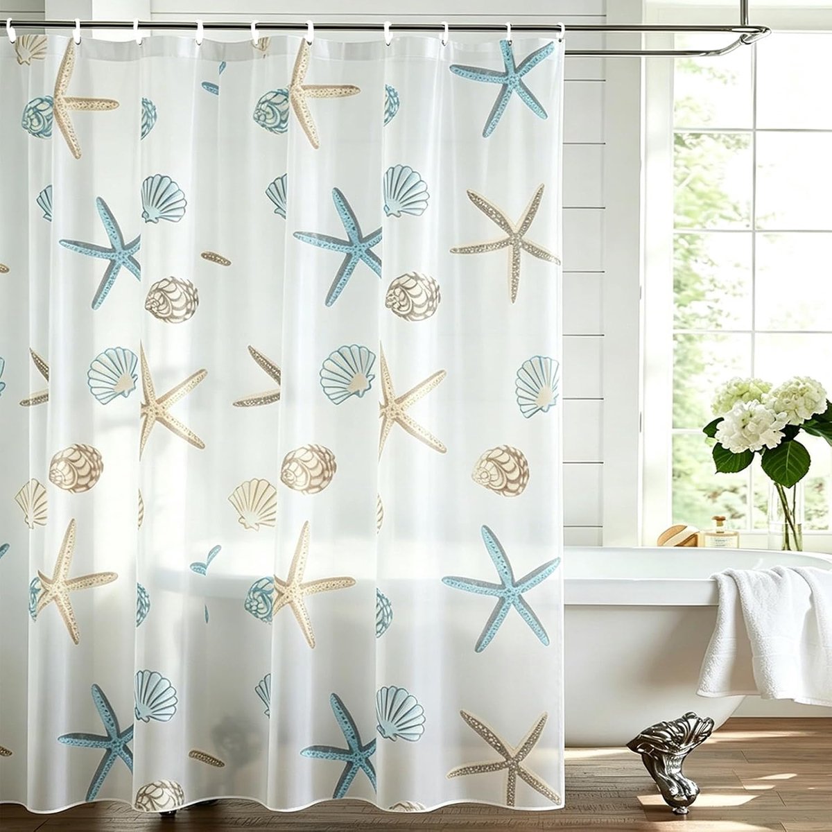 Douchegordijn 180 x 180 cm - PEVA waterdicht - schimmelbestendig - houdt badkamer droog - ShopVlot