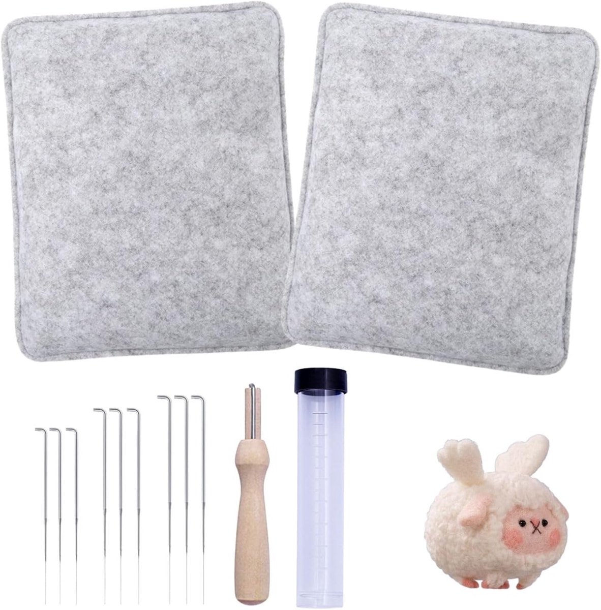 Viltnaalden voor droog vilten - Set van 2 met viltmat - Hoogwaardige accessoires voor vilten - ShopVlot