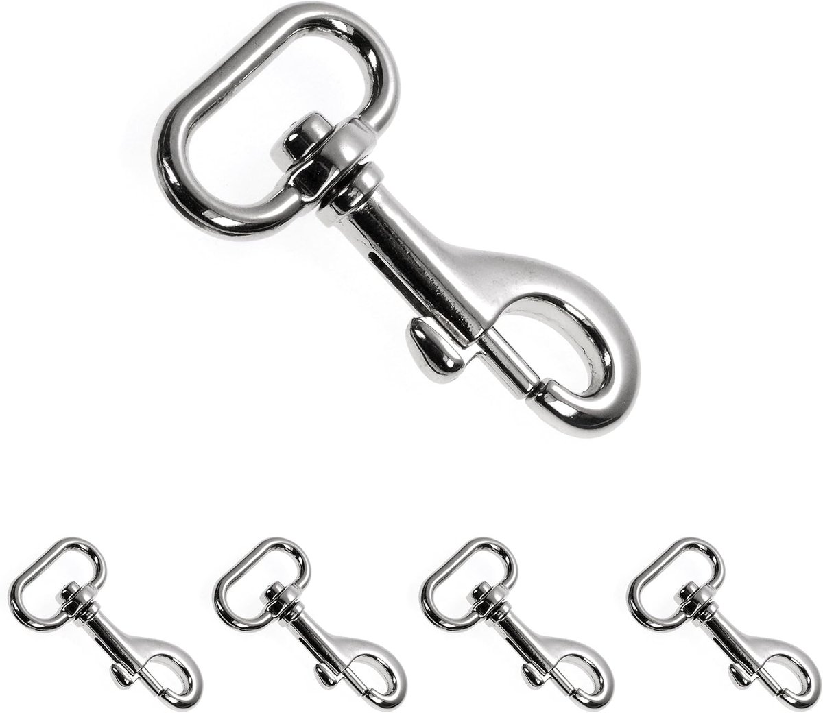 Carabiner 58mm - Bolted met draaihaak - Robuuste constructie - Ideaal voor hondenriem - ShopVlot
