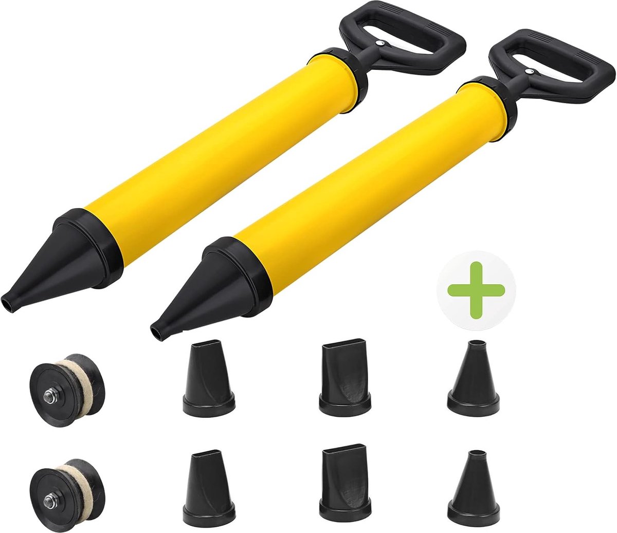 Mortarspuit 2 stuks - Handpomp voor mortel - Inclusief 8 spuitmonden - Eenvoudig toepasbaar - ShopVlot