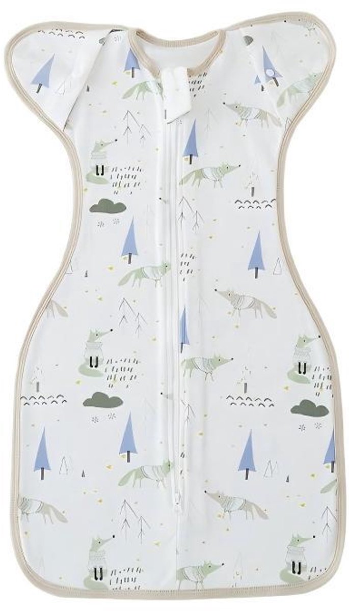 Inbakerdoek voor pasgeborenen – Onmisbaar voor baby's van 0–6 maanden – Unisex – Met mouwen – Bevordert een comfortabele, rustige slaap – 69 x 24 cm – bruin