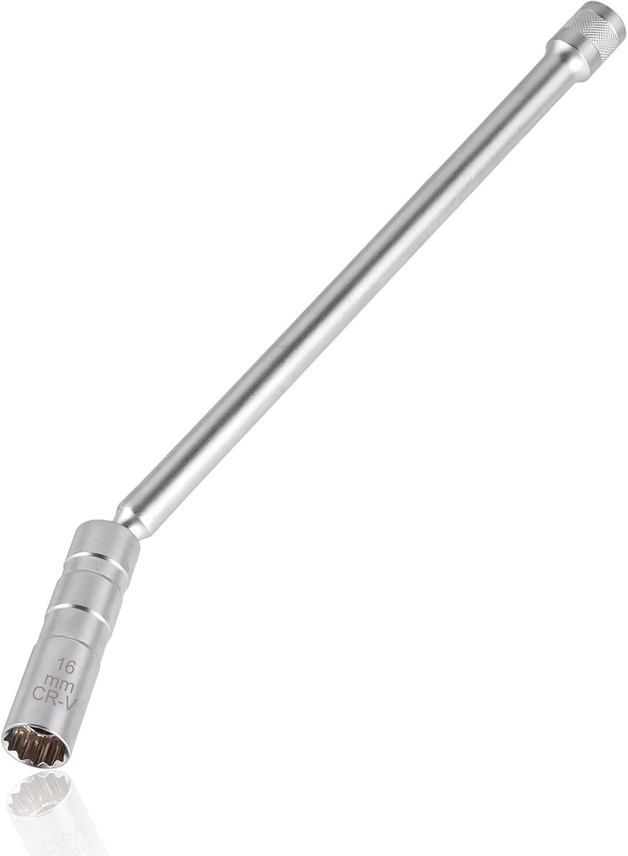 Bougiesleutel 16 mm - Magnetisch - 360° Draaiend - Ideaal voor auto-reparatie - ShopVlot