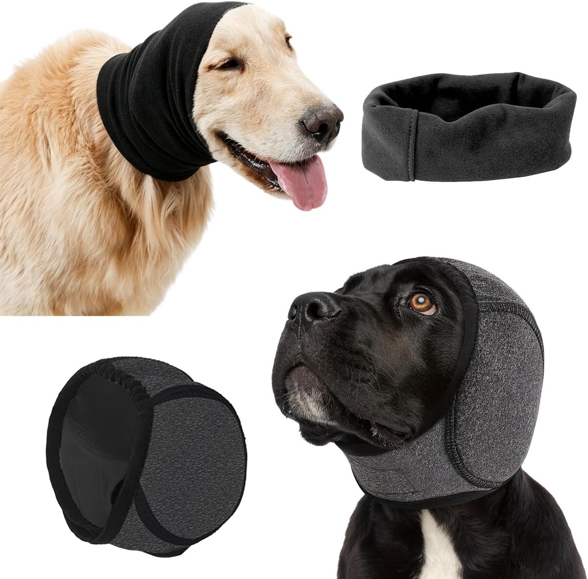 Hond gehoorbeschermers L - Grijs - Geluidsdemping - Rustgevende oplossing voor stress - ShopVlot