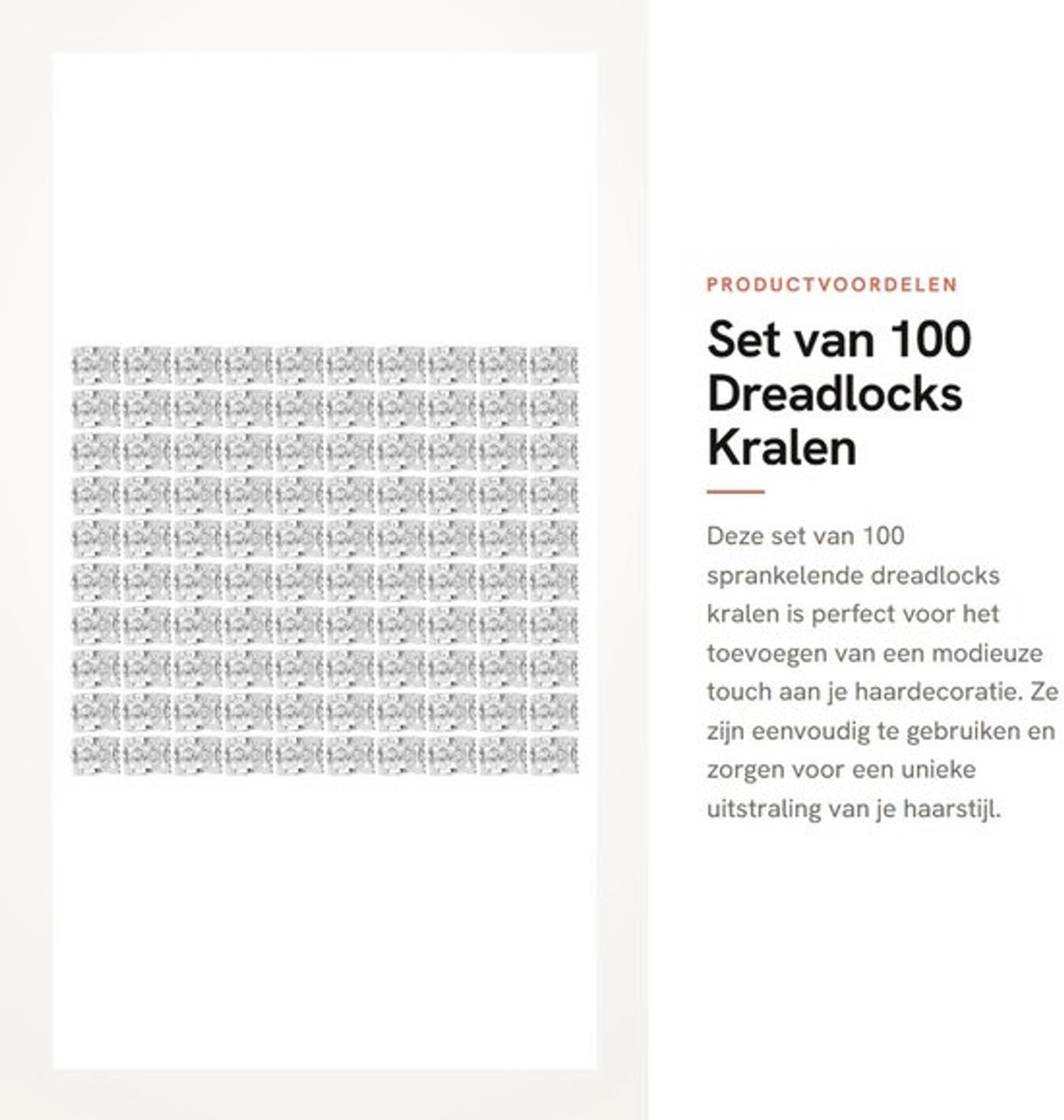 Dreadlocks Kralen 100 Stks - Sprankelende Haarvlechtringen - Haardecoratie - Modieuze Kralen - Geschikt voor Dreadlocks - Hoogwaardige Kwaliteit - Haarkralen