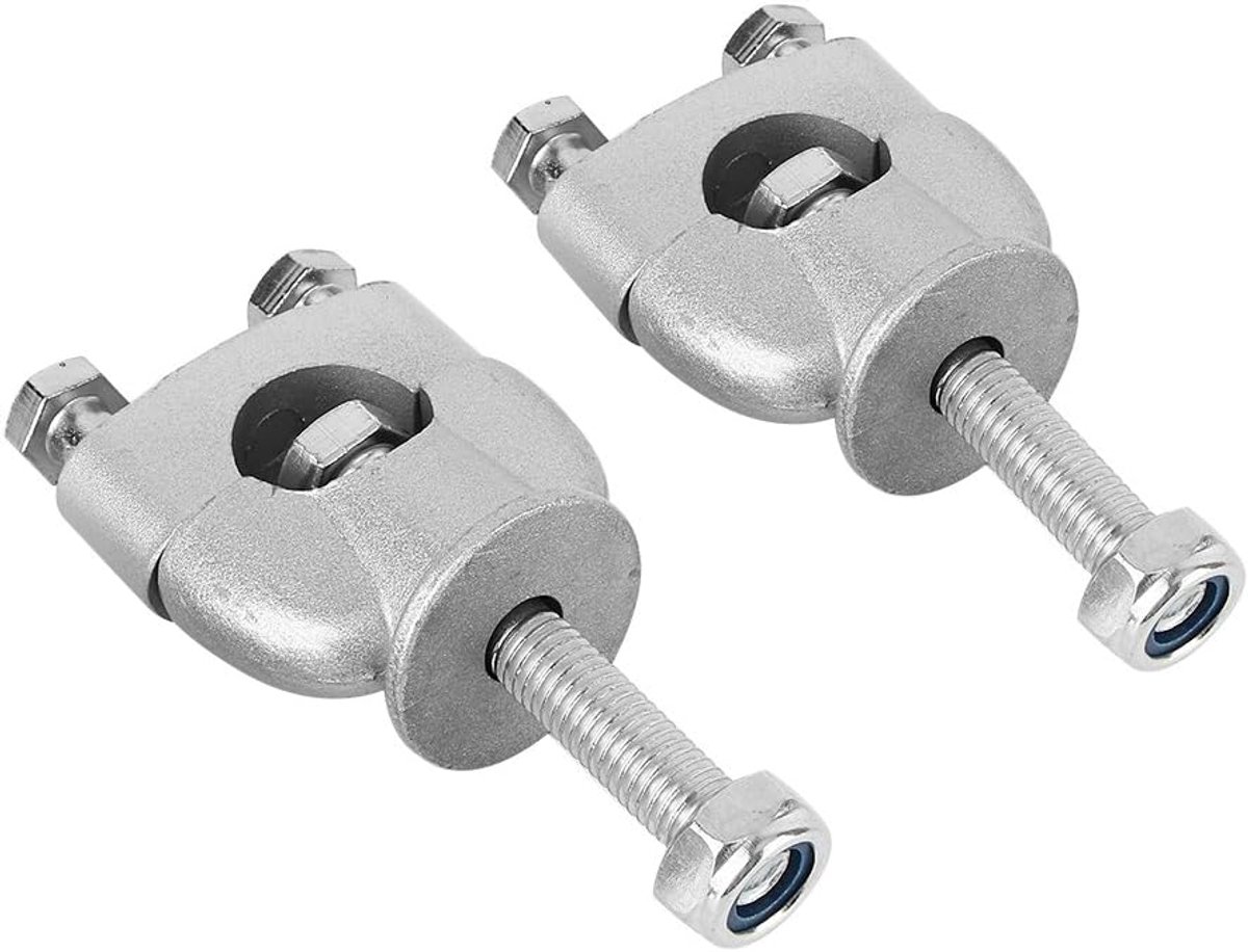 Handlebar risers 7/8 22mm - universeel zilver - sterke staalconstructie - voor motor en ATV - ShopVlot