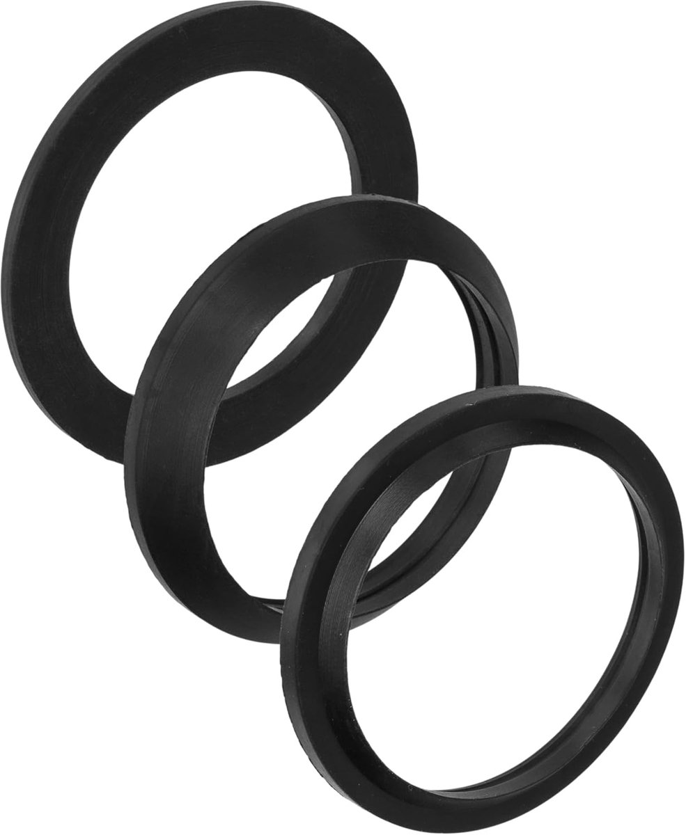 Sifon afdichtset 1 ¼ inch - rubber zwart - 2 x wigafdichting, 1 x platte afdichting - ShopVlot